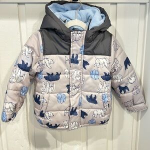 Carter's Puffer Blue Fleece-lined Snow Jacket